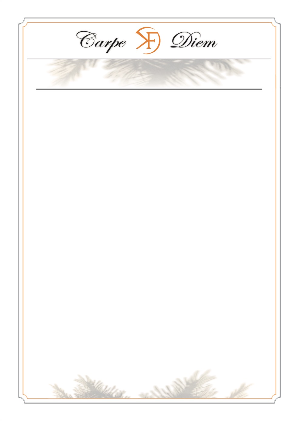 Carpe Diem - Menu - Template - Singolo 2023